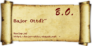Bajor Ottó névjegykártya
