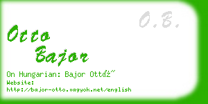 otto bajor business card